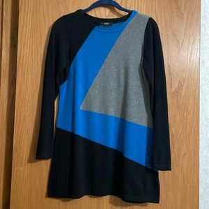Tricolor Alfani knit tunic top